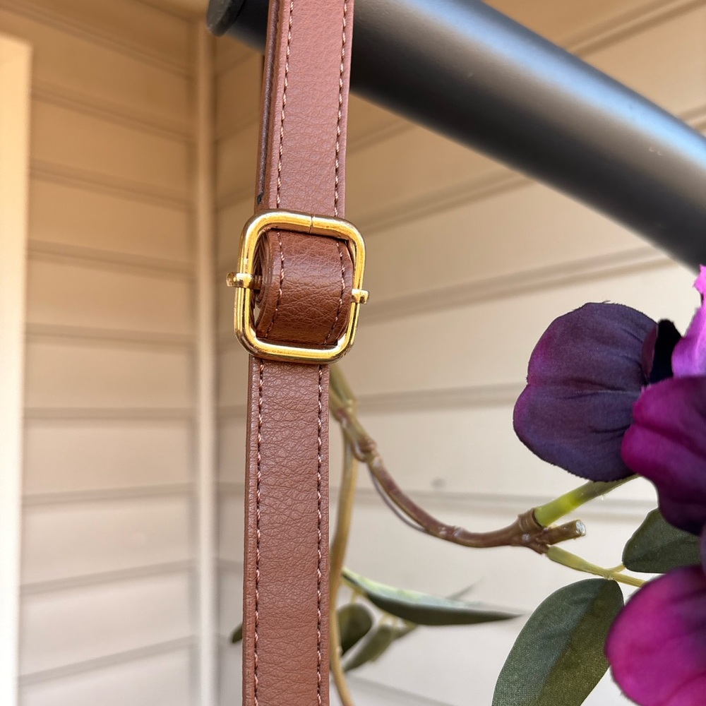 Mia K Collection Hobo Crossbody | Brown | Minimal & Versatile | Like-New - Picture 11 of 12